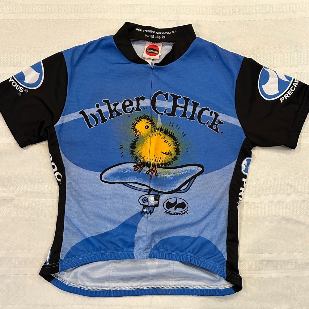 World Jerseys Blue Biker Chick Cycling Top